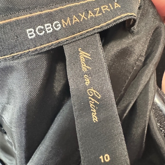 BCBGMaxAzria Strapless Organza Mini Dress Black - Picture 5 of 13